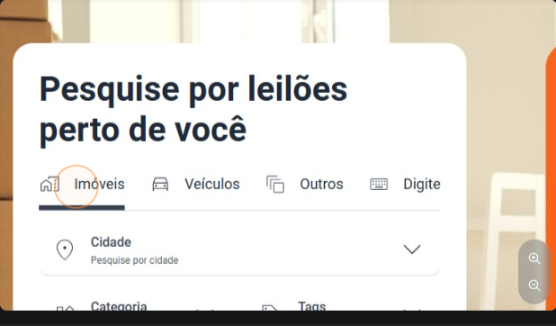 Seção de buscas na página inicial da D1LANCE